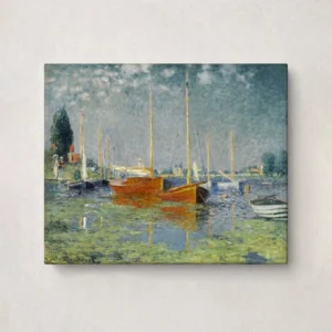 15. Red boats at Argenteuil - Claude Monet